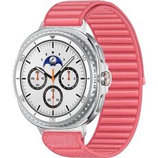 Galaxy Watch8 Classic | 46 мм | 4G LTE | White | Fabric/Red | S/M, Размер ремешка : S/M, Тип ремешка : Fabric, Размер корпуса : 46 мм, Подключение часов : Bluetooth / Wi-Fi + 4G LTE, Цвет ремешка: Red, Цвет: White